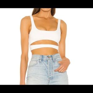 H:ours NWT white crop tank top